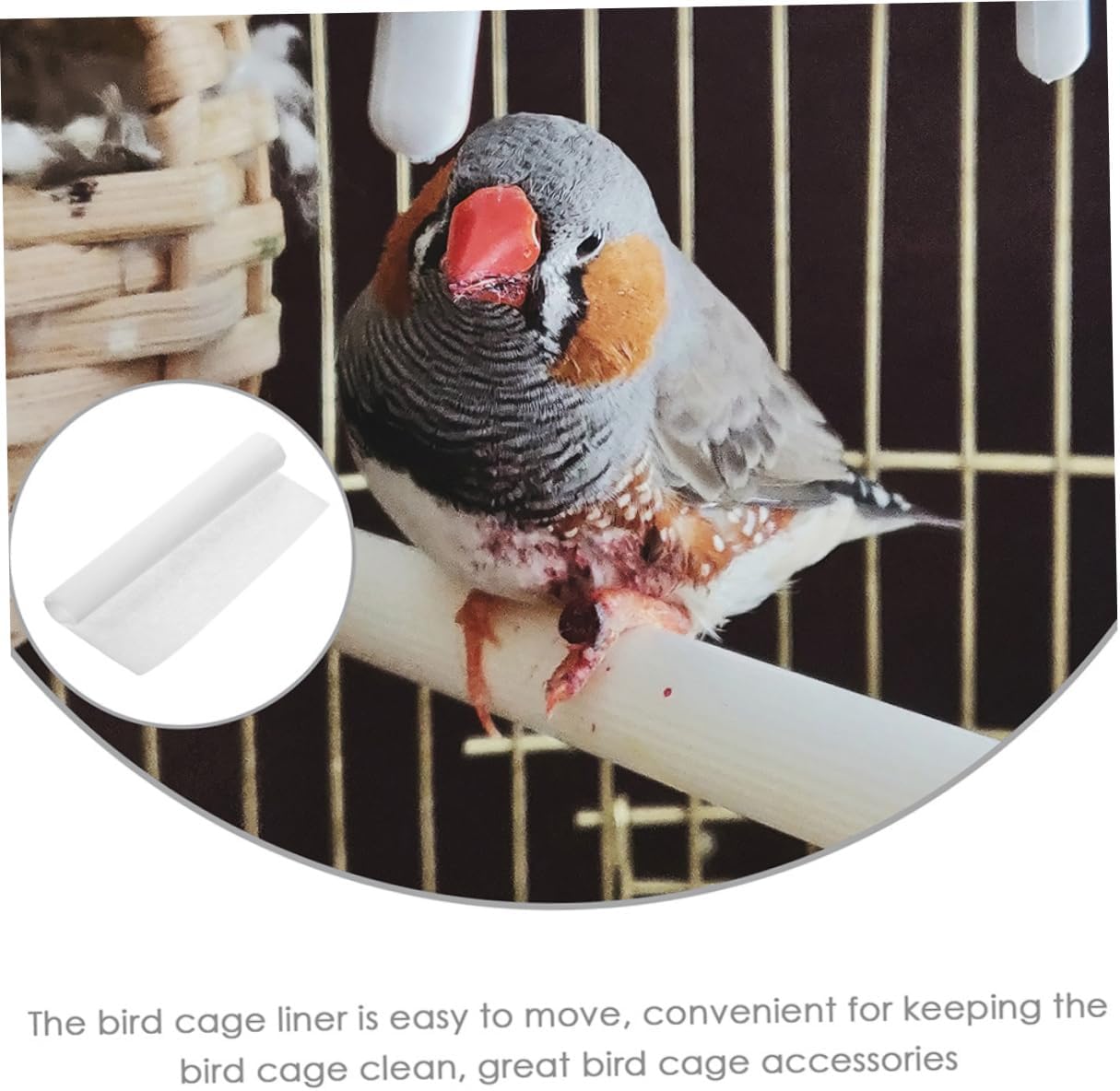 POPETPOP 300pcs Disposable Bird Cage Liners Absorbent Parrot Cage Cushions Comfortable Urine Pads for Easy Replacement and Maintenance