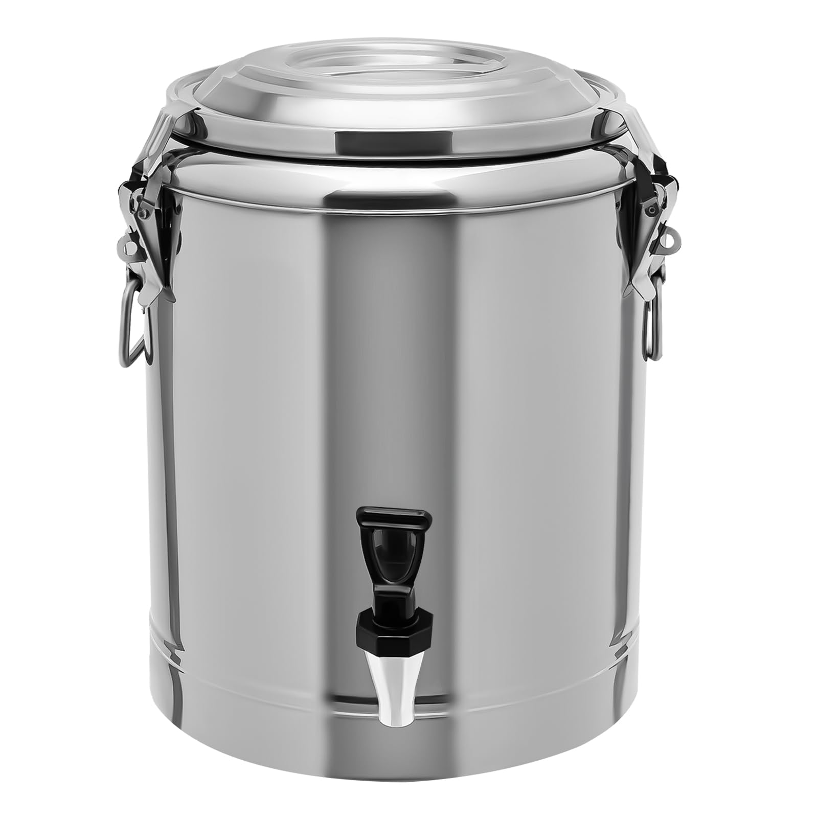 Conteneur isotherme en acier inoxydable de 20 L avec couvercle, récipient scellé isolé pour transport de soupe, idéal pour les cantines scolaires, les restaurants, les fêtes, les pique-niques en