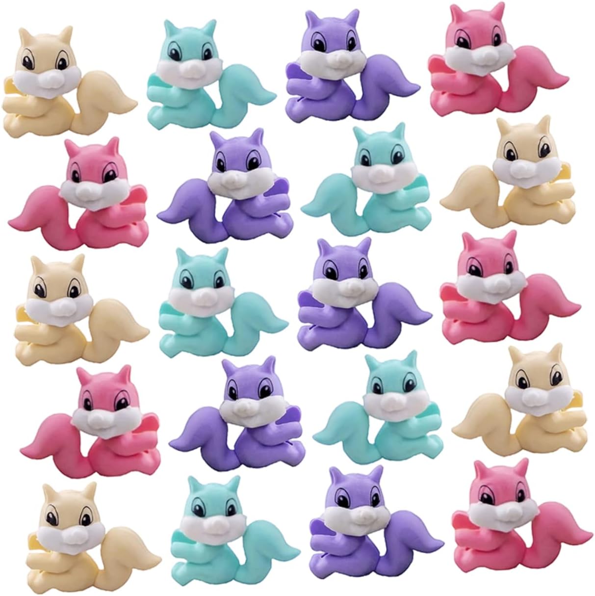 36Pcs Cartoon Squirrel Erasers for Adorable Tiny Erasers for School Supplies Art Projects and Fun Prizes Safe Material Random Color