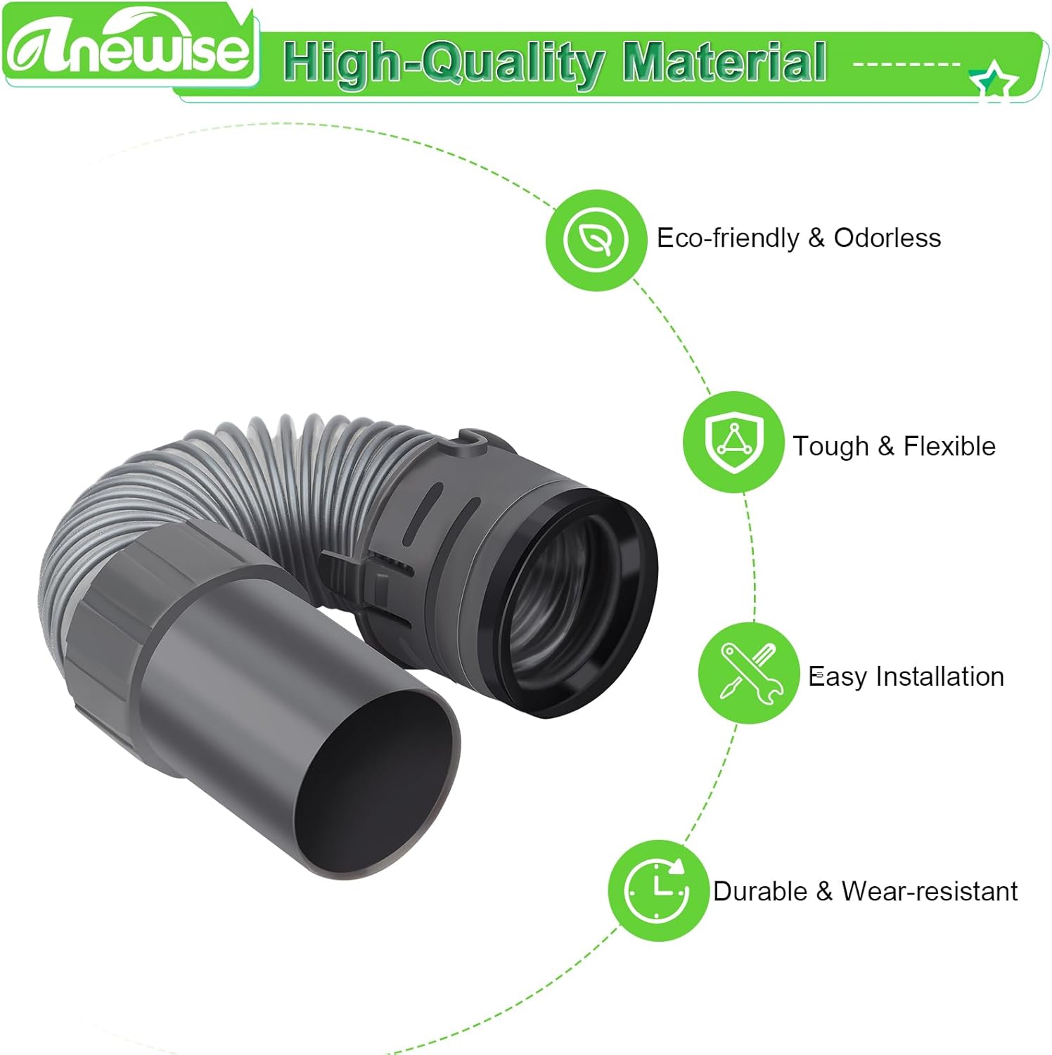 Anewise Vacuum Hose Filter Replacement Part for Shark Navigator Lift-Away Deluxe Vacuum NV352 NV350 NV351 NV380 UV440, 1 Nozzle Hose + 2 Pre-Felt + 1 Hepa Filter, Parts #193FFJ & XHF350 & XFF350