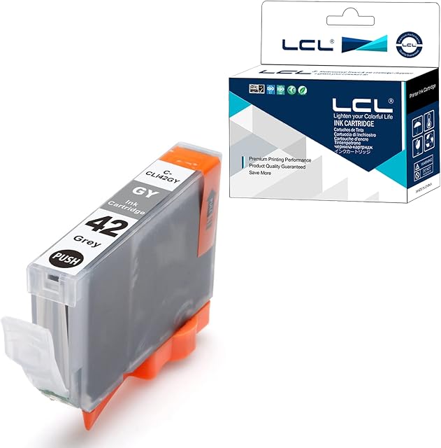LCL Compatible Ink Cartridge CLI42 CLI-42 CLI-42GY (1 Grey) Replacement for Canon PIXMA Pro-100 Pro-100S