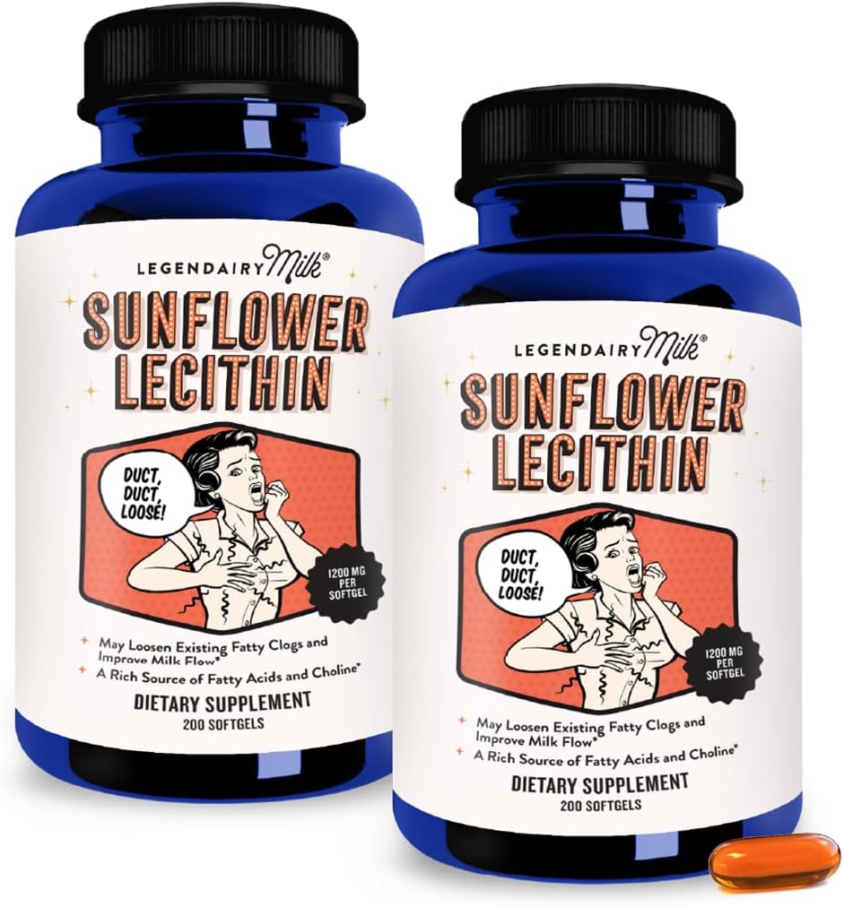 Legendairy Milk Sunflower Lecithin 1200mg, 200 softgels (Pack of 2)