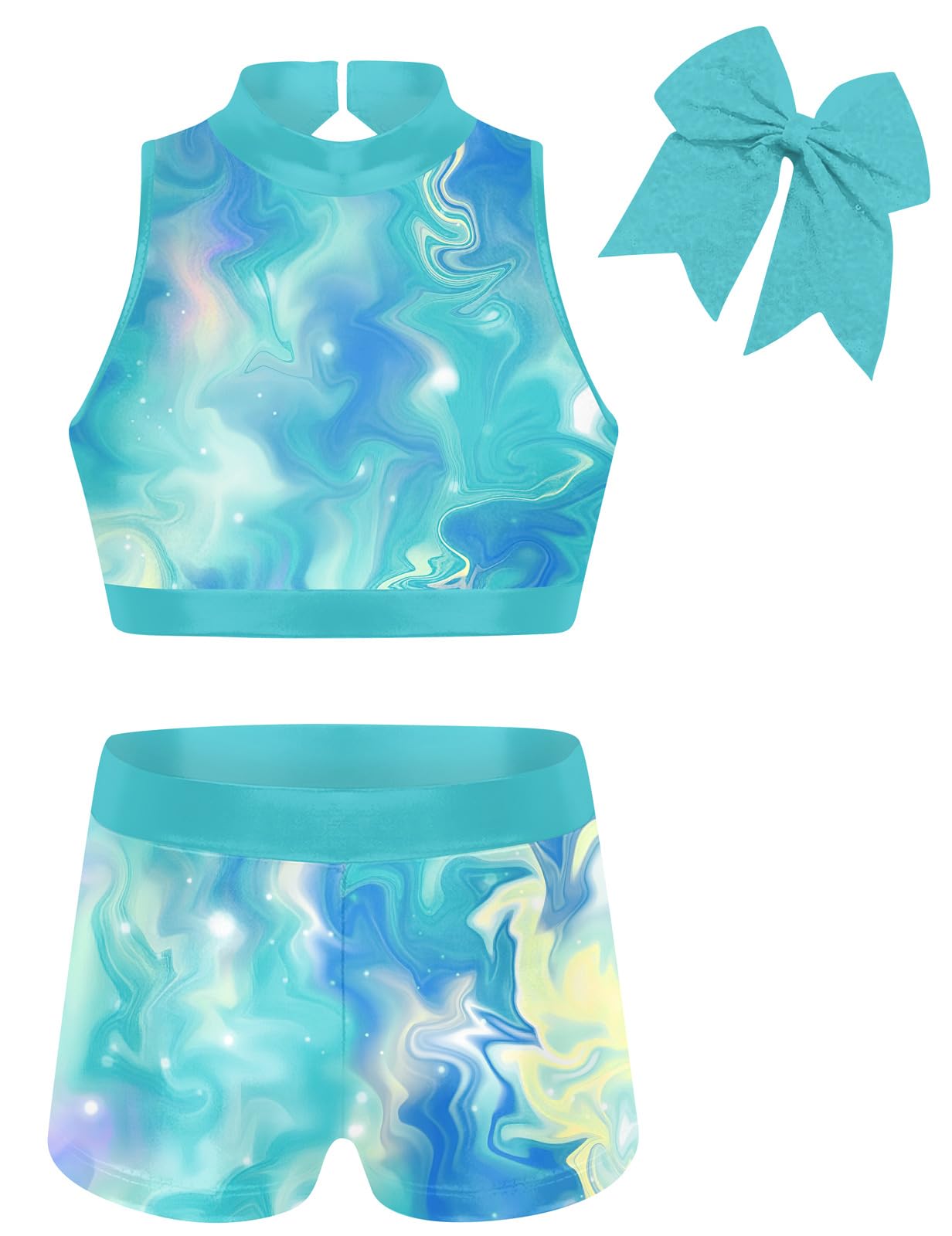 Vogseek Sparkly Gymnastics Leotard with Shorts – Versatile Ballet Dance Unitard for Kids