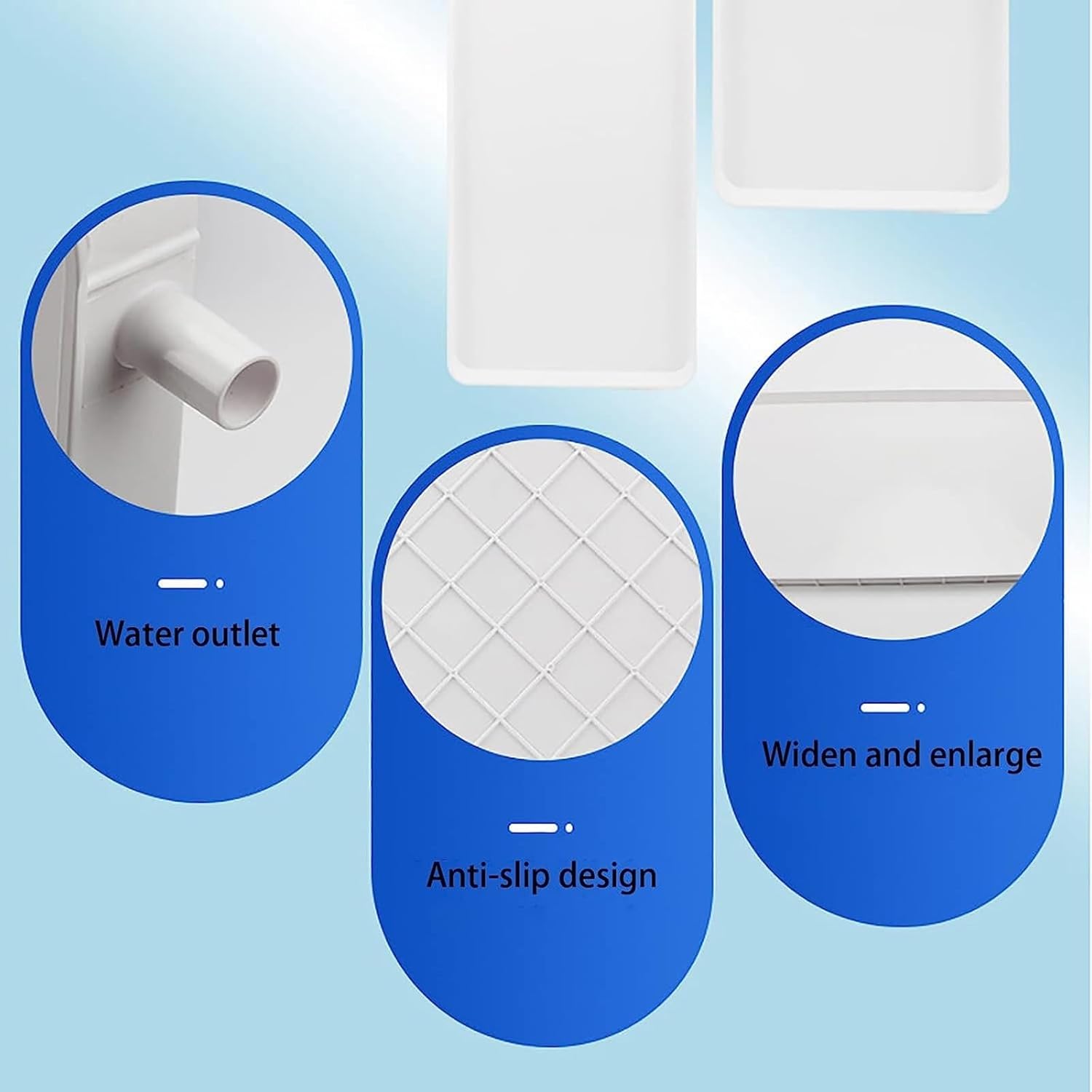 エアコンドリップトレイ凝縮水ドレンパン、ドレンチューブ付き、ユニバーサル屋内/屋外窓ACドレンキットプラスチック凝縮水コレクター (