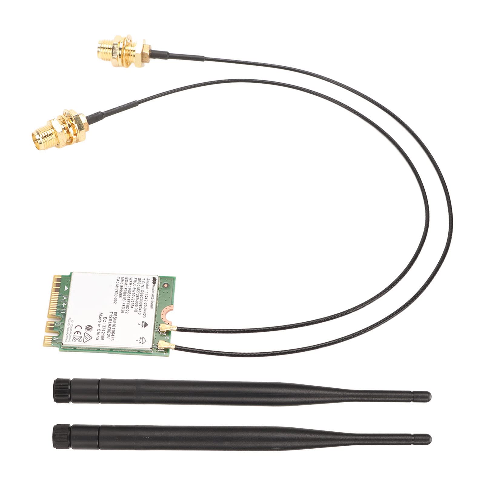 Scheda di Rete Wireless, Modulo Scheda di Rete, Gigabit Tri Band WiFi 6 Generazione 802.11AX Standard 6GHz 5GHz 2.4GHz M.2 NGFF Modulo Scheda Wireless
