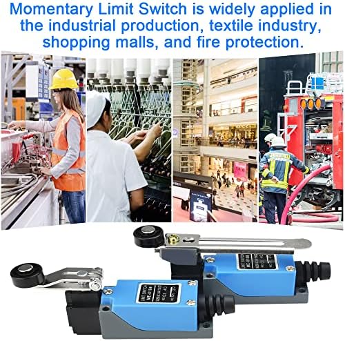 OTTYMO 2 Pcs Limit Switches ME-8108 Adjustable Momentary Limit Switch ME-8104 Adjustable Roller Lever Arm Limit Switch Rotary Adjustable Lever Arm with Roller Fit for NC-NO CNC Mill Router