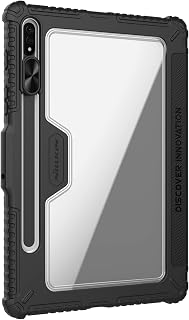 Capa Anti Impacto Nillkin Modelo CamShield Bumper Pro Compatível com Galaxy Tab S7 FE/ S7+ Plus/ S8+ Plus (Preto)