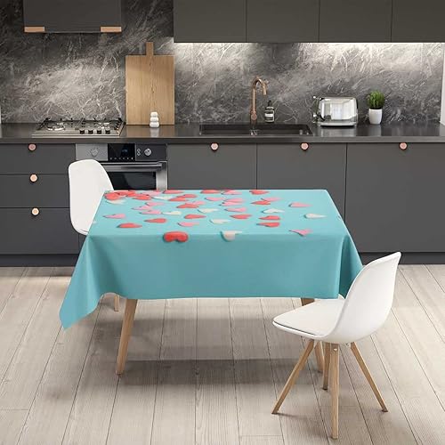 Miniatura 2 de Mantel decorativo azul cielo para mesa rectangular pequeña mesa de picnic para comedor, 30 x 30 pulgadas