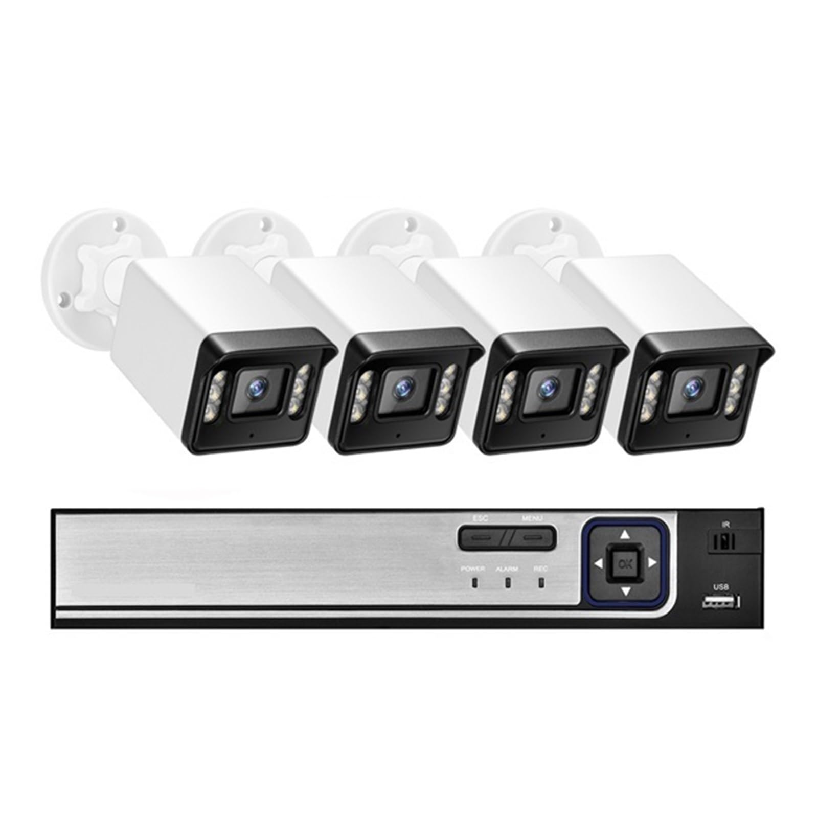 8CH 5MP 8MP POE Sicherheit Kamera System Zwei-Wege Audio 8MP NVR Kit CCTV Outdoor IP Kamera H.265 P2P Video Überwachung Set (2T,4CH NVR 4pcs 5MP Cam)