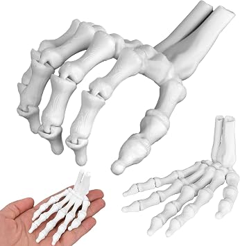 Halloween Skeleton Hands Right Skeleton Hand Bones 3D Printed Toy Halloween Home Decoration Party Terror Scary Props