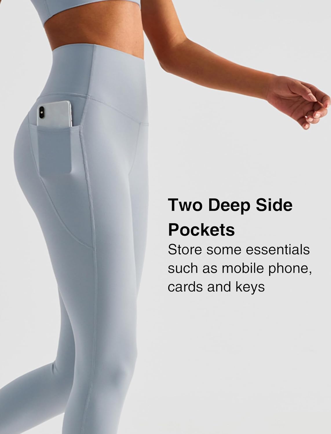 Yvette High Waisted Leggings with Pockets for Women Tummy Control Workout Running Yoga Pants Non See-Through - Image 4