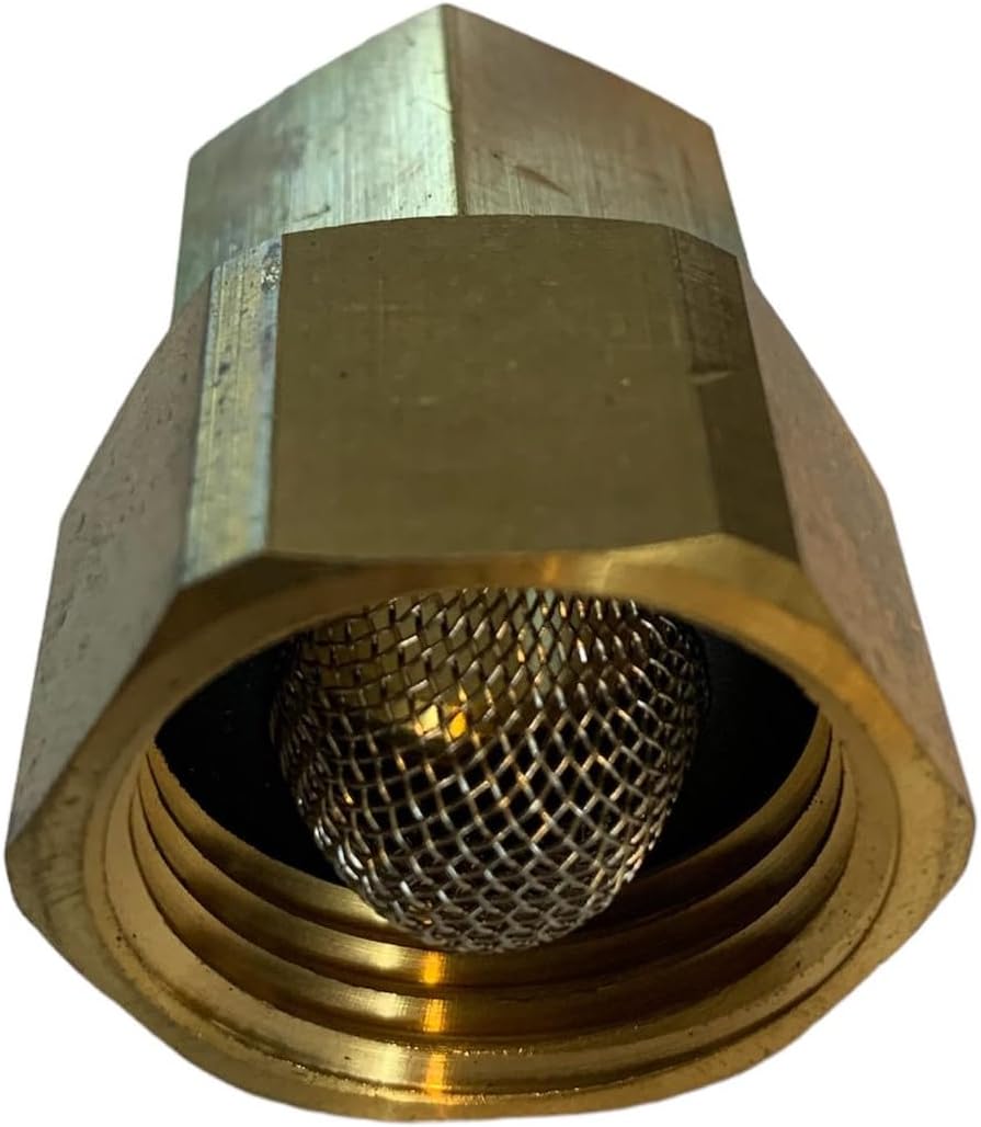 Pressure Washer Inlet Fitting With Filter Screen, 3/4 Garden Hose X 1/2 NPT Female
