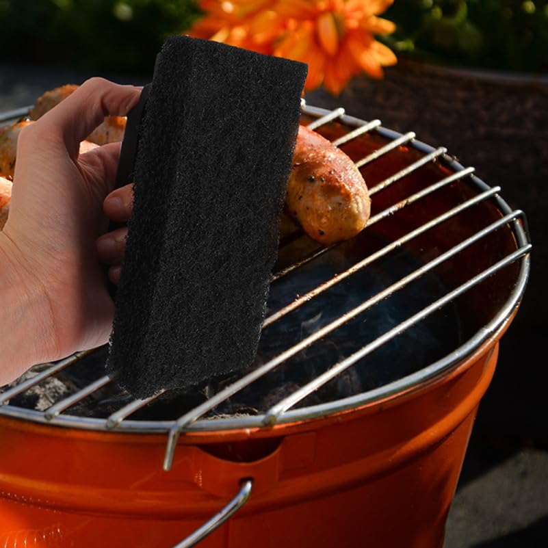 Image of balacoo Grill Cleaning Brush 5.90In with Non-Slip Handle Multi-Function BBQ Scrubber for Outdoor Grill Racks and Kitchen Stove Cleaning