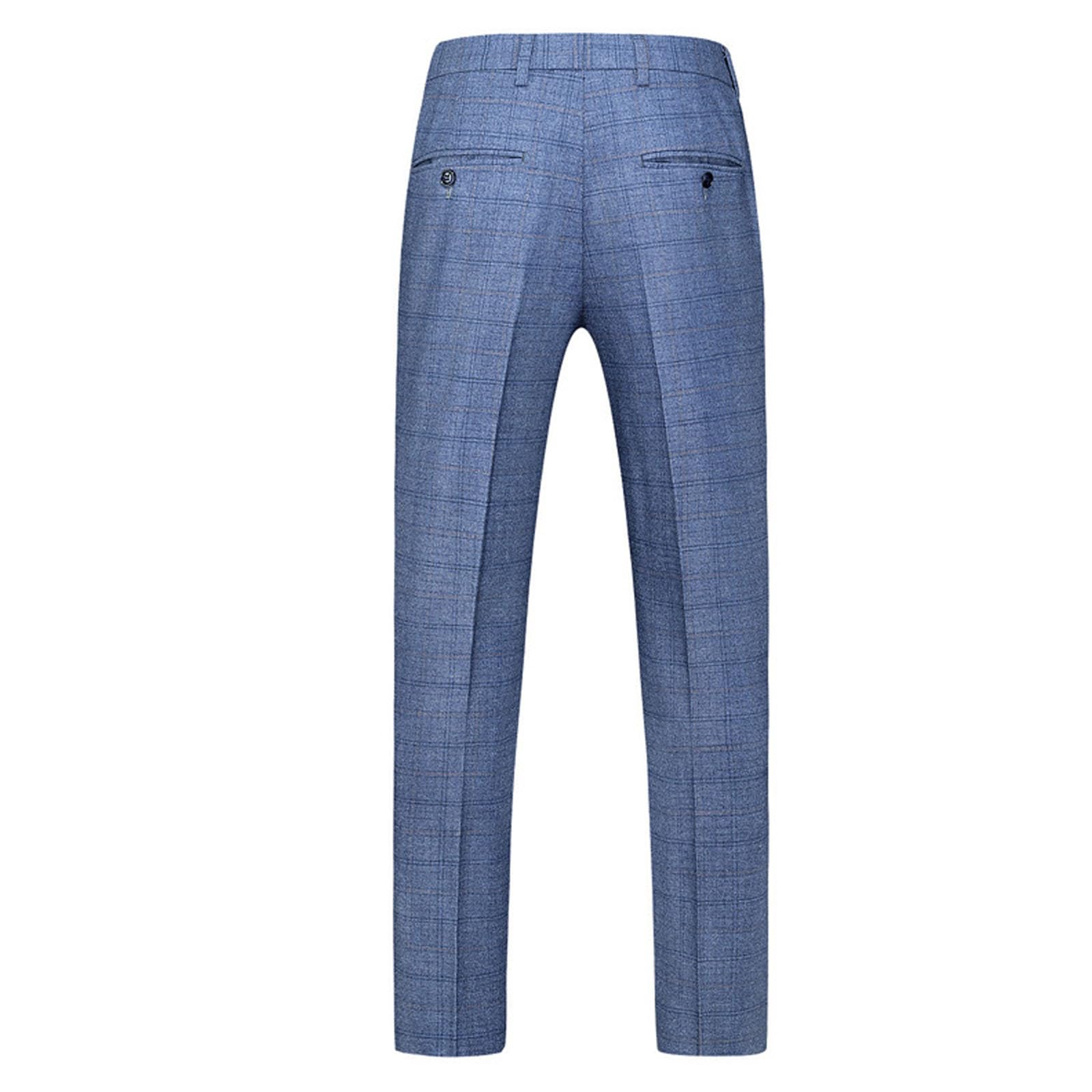 Męski strój biznesowy w kratę 3-częściowa sukienka slim fit smoking vintage w kratkę garnitur na ślub studniówkę imprezę do biura