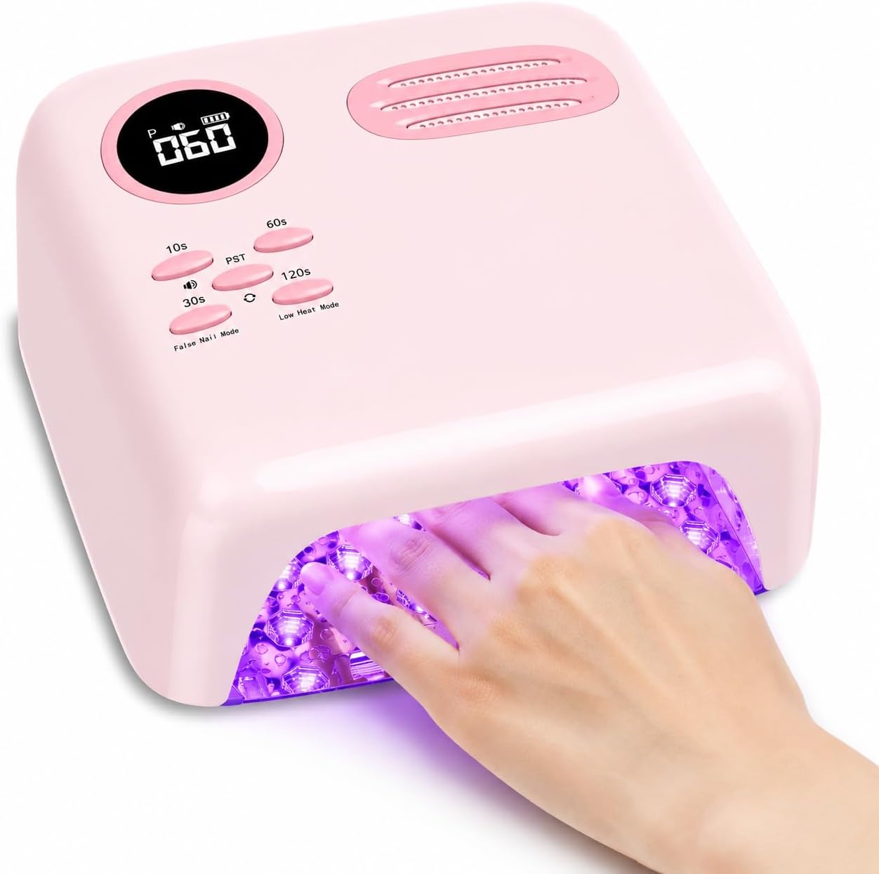 UV LED Nail Lamp for Gel Polish 72W Rechargeable Gel Nail Lamp Cordless Nail Dryer with Replaceable Light Board UV Light for Gel Nails for Home and Salon Use