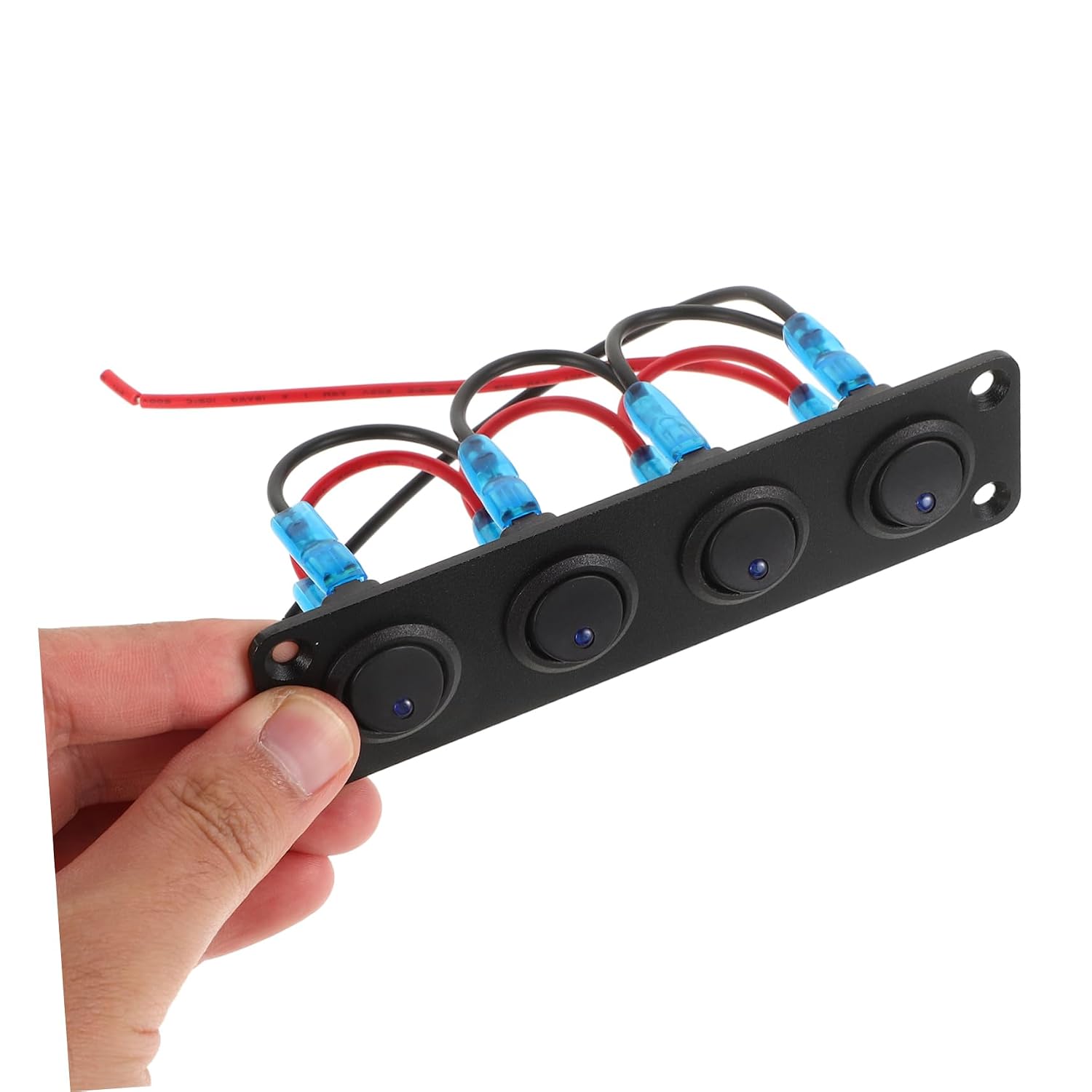 Marine Switch Panel 4 Rocker Toggle Switches for Automotive Yacht RV and Boat Control for Easy Operation
