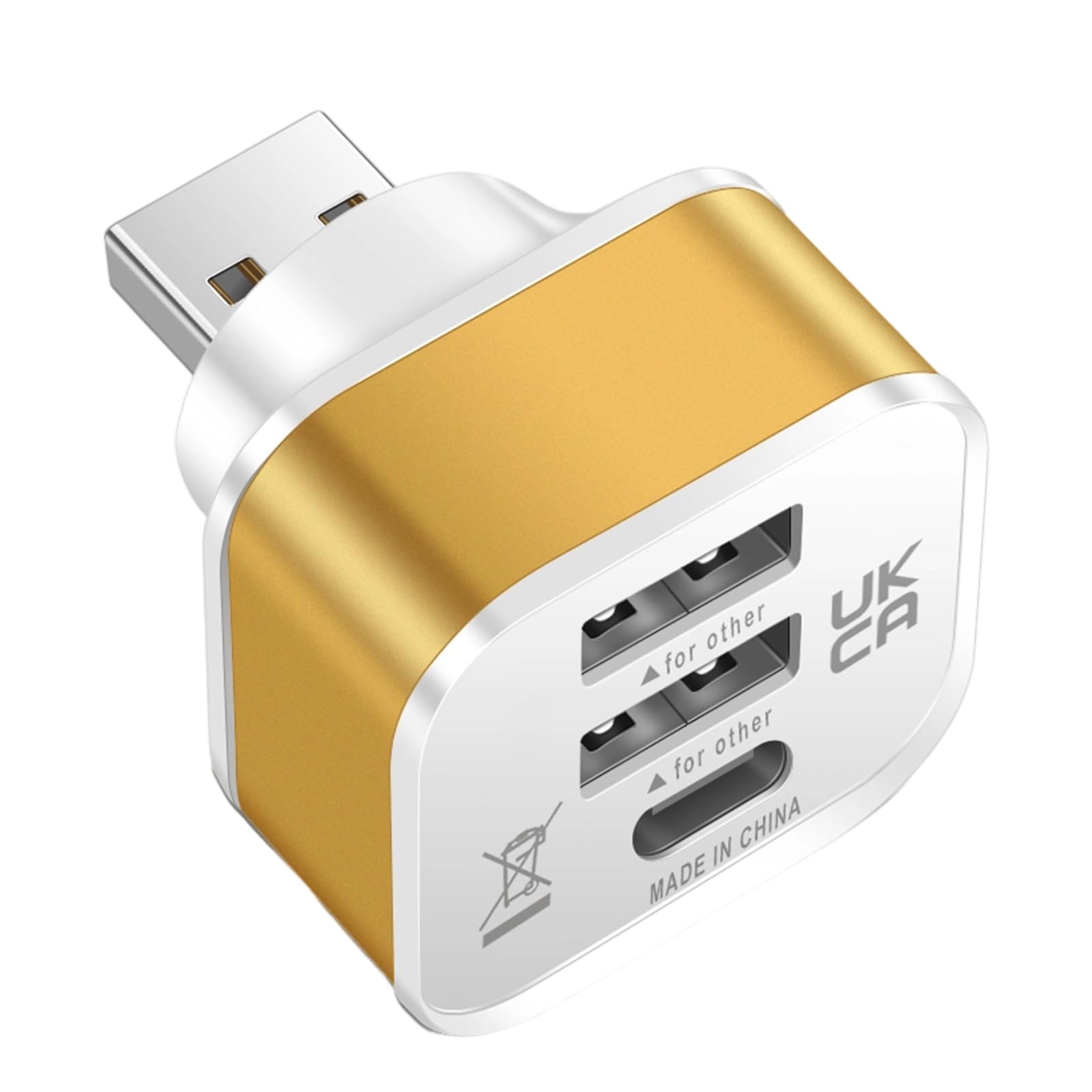 APGLSXY Car USB Charging Extender 3 Port Extended USB Splitter Extender Accessories for Smartphone Tablets Laptops Travel Charging for Devices