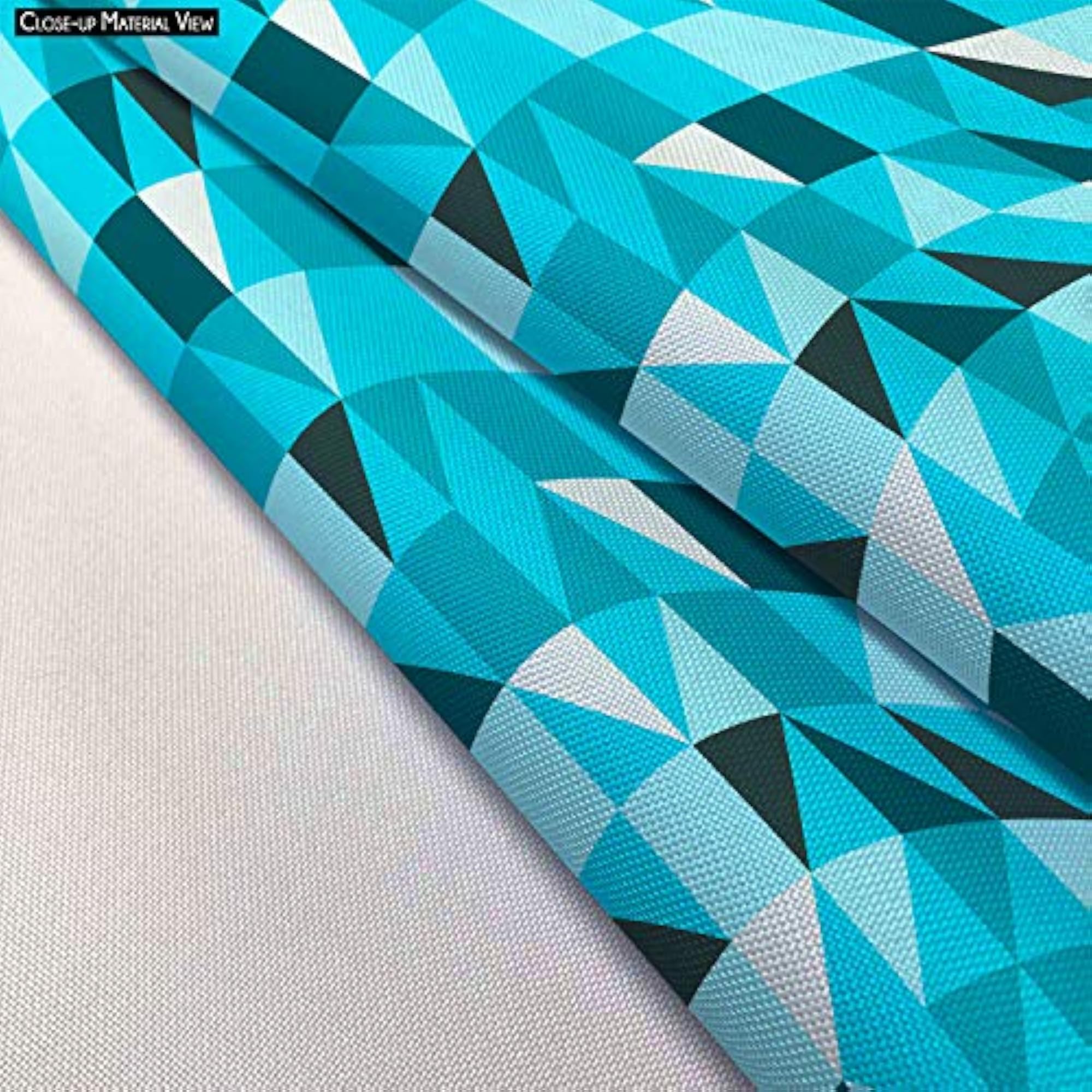 Blue Triangle Decorative Cushion Cover, 12x12 Inches