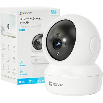 【Amazon.co.jp Exclusive】 EZVIZ Pet Camera Surveillance Camera Indoor 1080p 360&deg; Pan (Horizontal 340&deg;/Vertical 55&deg;) AI Auto Tr