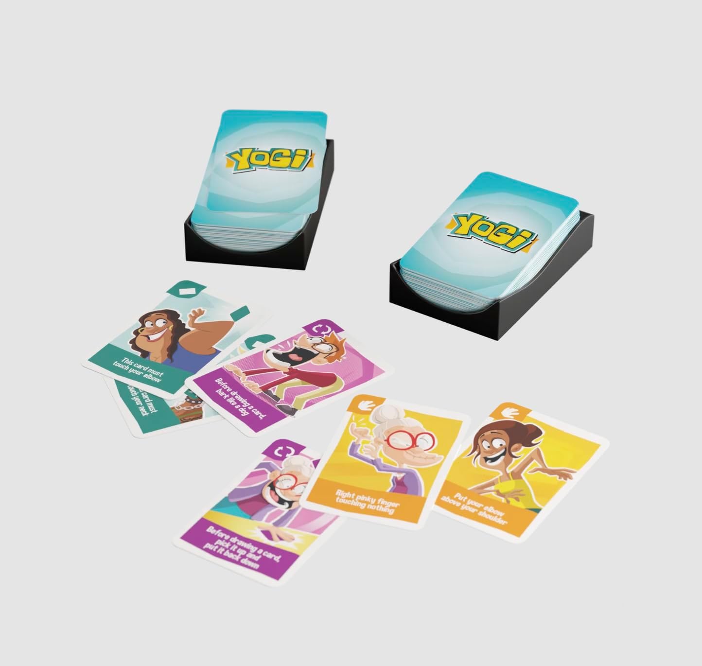 GIGAMIC Yogi | A Silly Card Game with Hilarious Rules for the Whole Family | Spill Proof Cards | Top Party Games for Kids, Teens, & Adults | Quick & Simple Family Fun | Ages 8+ | 3-10 Players | 20 Min