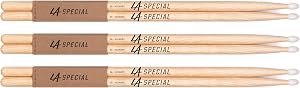 ProMark LA Specials 5A Hickory Drumsticks, Oval Nylon Tip, 3 Pairs
