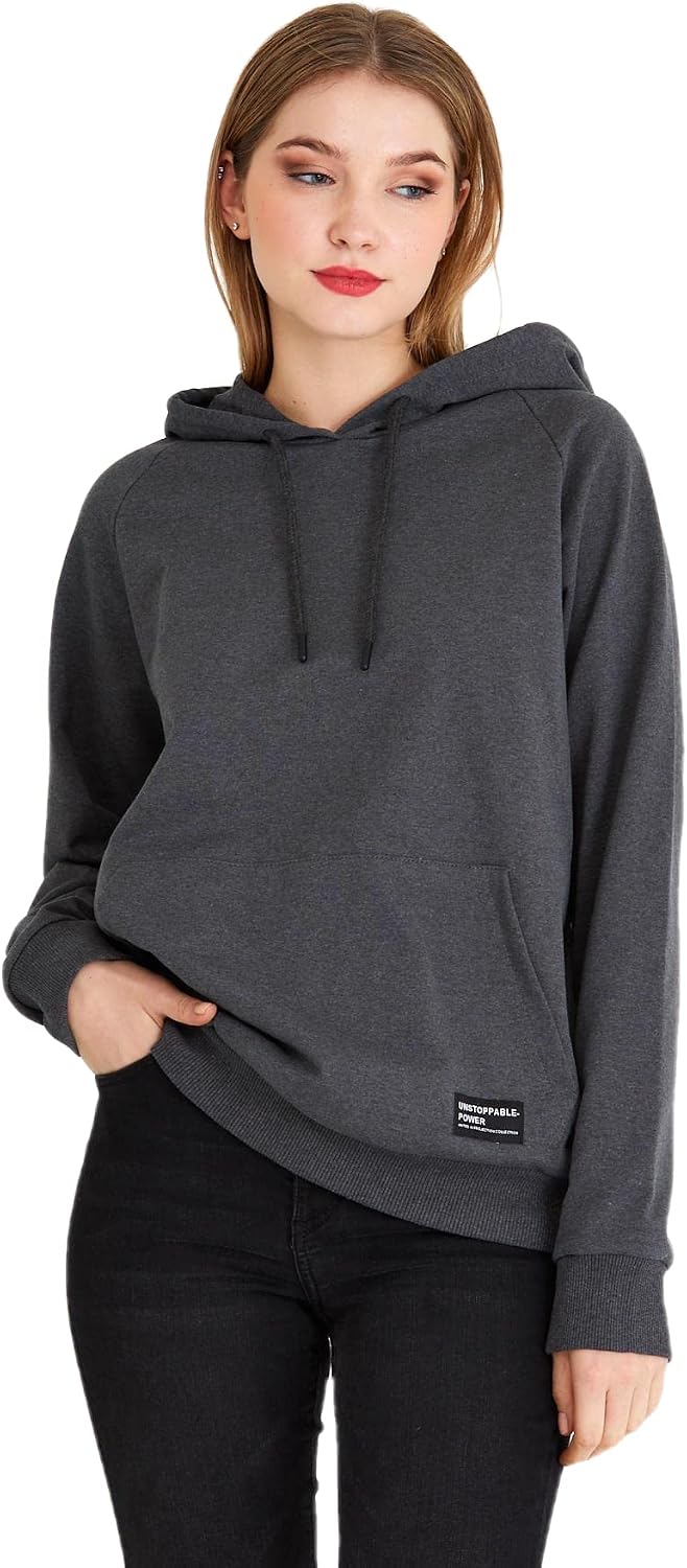 Metalic Kadın Lacivert Renk Kapüşonlu Basic Örme Sweatshirt