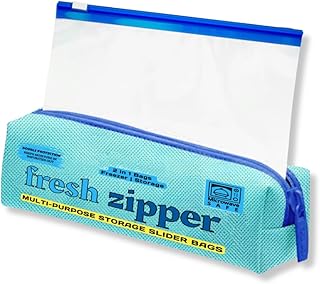 GREENTWISH Plastic Fresh Zipper Multi-Purpose Reusable Storage Slider Bags | Ziplock Pouch |Bpa Free | Size: Small (8 X 8 Inch) | Pack of 15 Bags Price in India