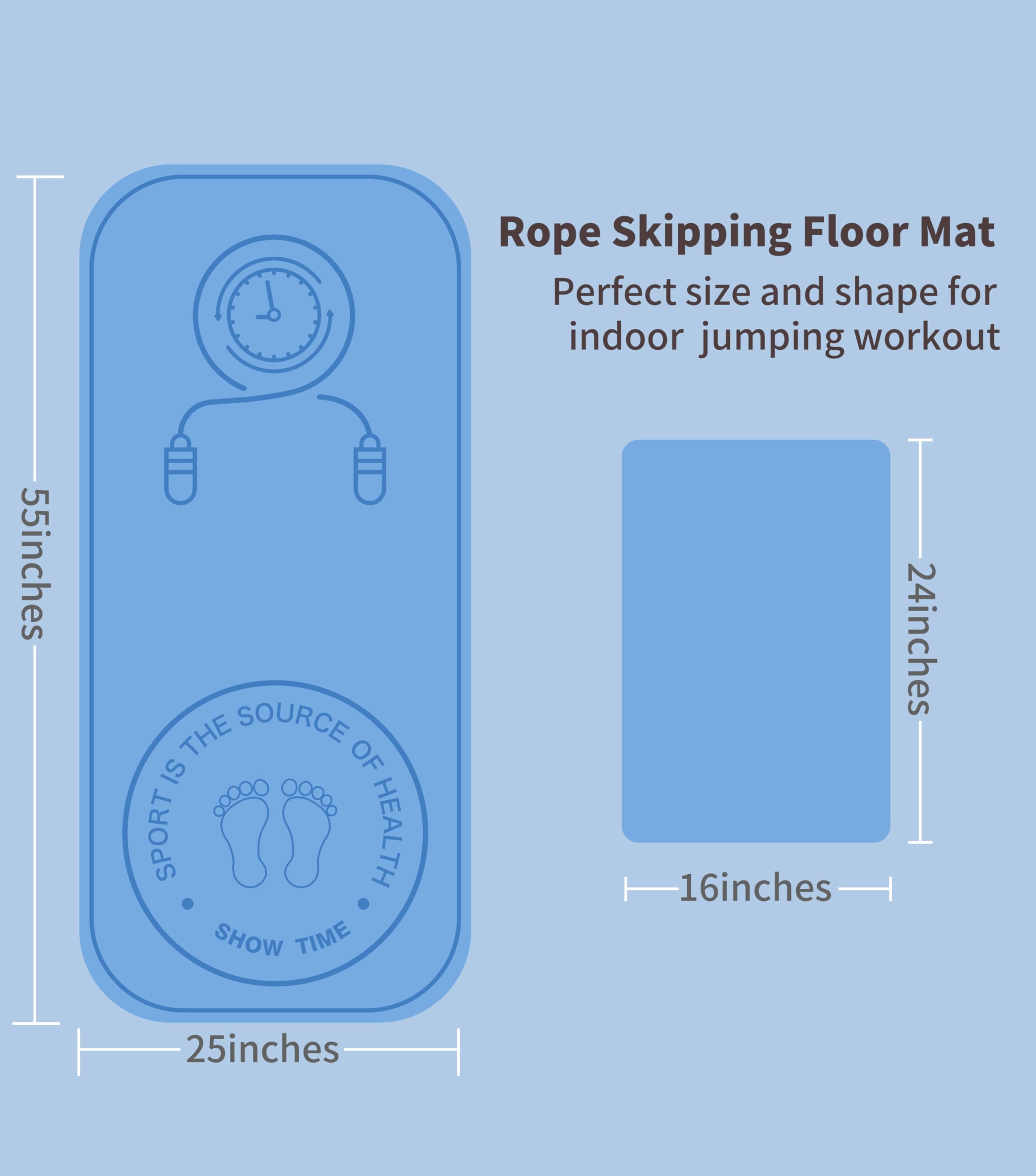thumbnail image 2 of On Concrete Rope Skipping Sports Shockproof Exercise Mat All 2 of 11