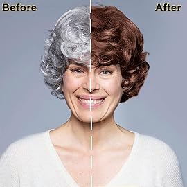 IIIMEIDU Dark Brown Hair Dye Shampoo for Gray Hair, 3 in 1 Herbal Ingredients Natural Shampoo Hair Dye for Women Men, Grey Coverage 500ml