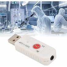 USB Computer Thermometer for Desktop PC and Laptop - Real-Time Temperature Monitor with Data Logger, Digital Display, and Alarm Function