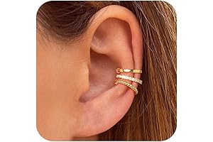 Gold Earrings for Women, Clip on Earrings, Cartilage Earrings