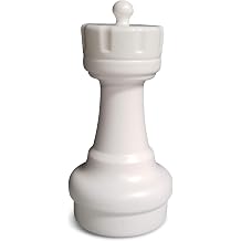MegaChess Individual Plastic Chess Piece - Rook - 8.5 inches Tall - Black and White - This Item is A Component of The 12 Inch Large Outdoor Chess Set - Not Intended for Home Decor