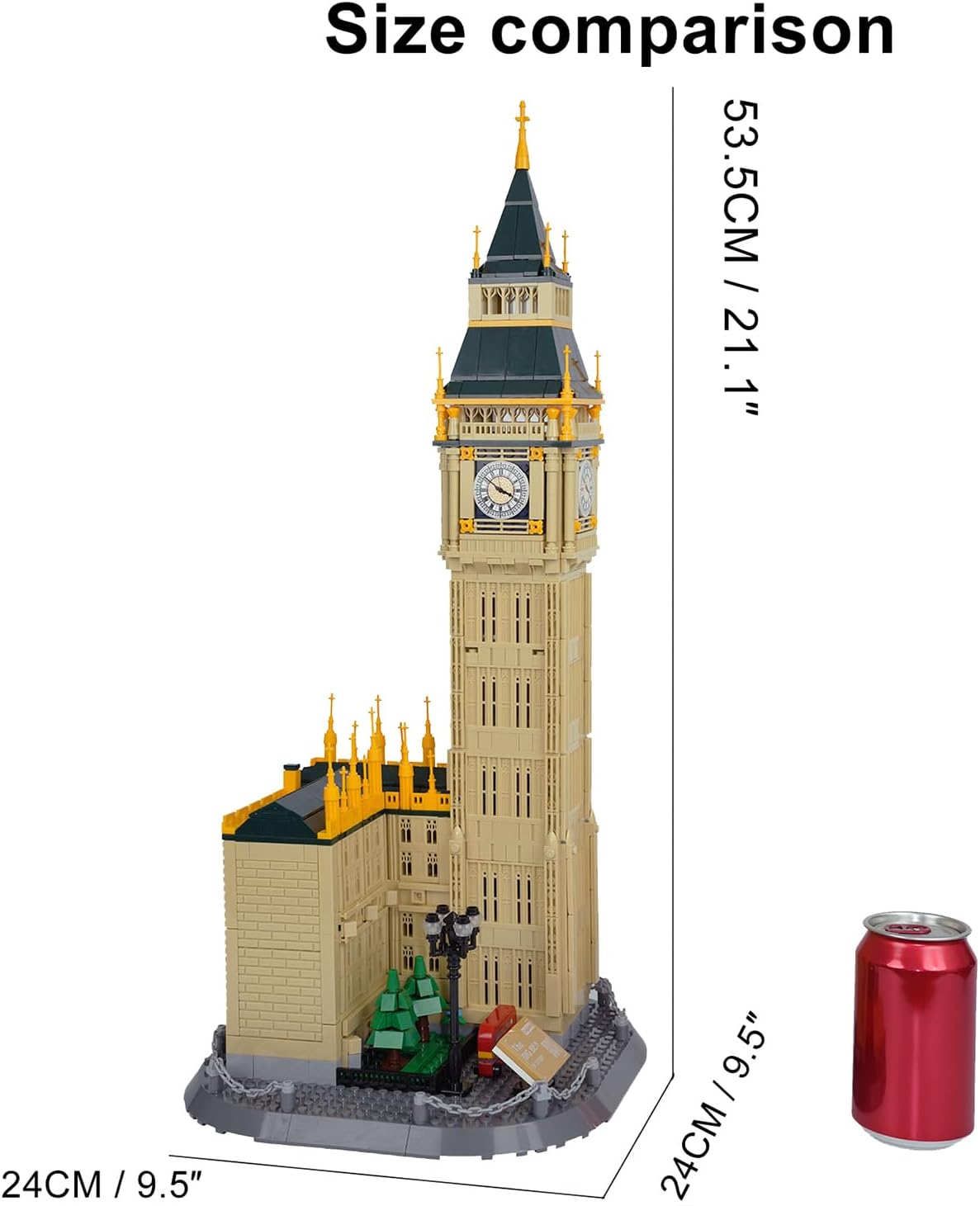 Big Ben London Building Set (1095 Pieces), Architecture Building Blocks Toys, Home Décor Model Gifts for Kids and Adults