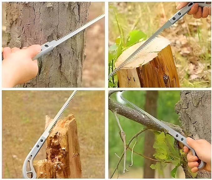 jankylabh Outdoor Portable Manual Hand Saw, 9 Inch Rugged Blade, Best for Camping, Gardening, Hunting | Cutting Wood, PVC, Bone, Pruning Saw with Ergonomic Non-Slip Handle Design (HAND SAW-2) (2)