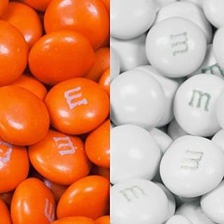 1.5 lbs Orange & White M&Ms Milk Chocolate Candy