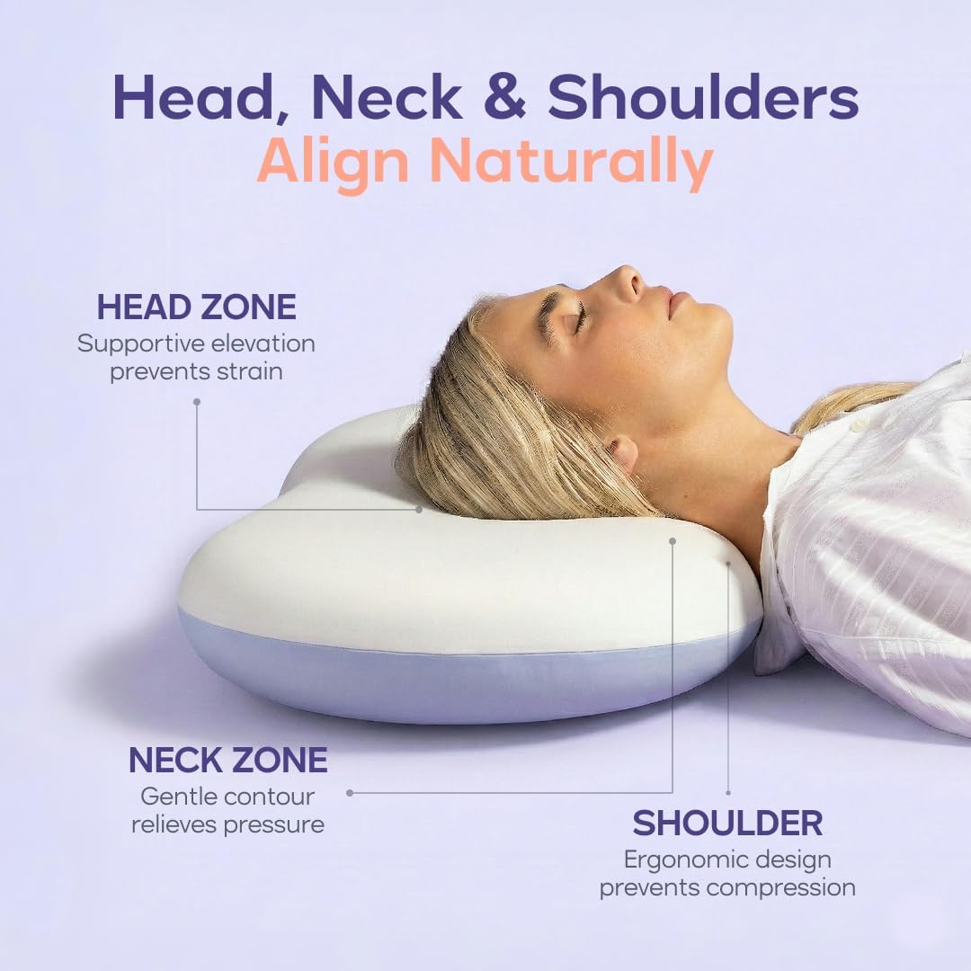 Mellow Flip Dual-Sided Memory Foam Pillow, Soft & Firm in One, Flip Design