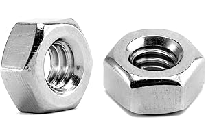 1/4-20 Hex Nuts Stainless Steel, 18-8, Full Thread, 100 Pieces for Secure Home Projects