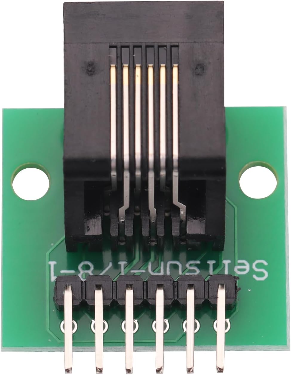 5Pcs RJ11 6P6C Bent Pin Breakout Board Telephone Socket Connector | 6 pin bent pin, telephone socket coupler connector, black module jack, easy installation