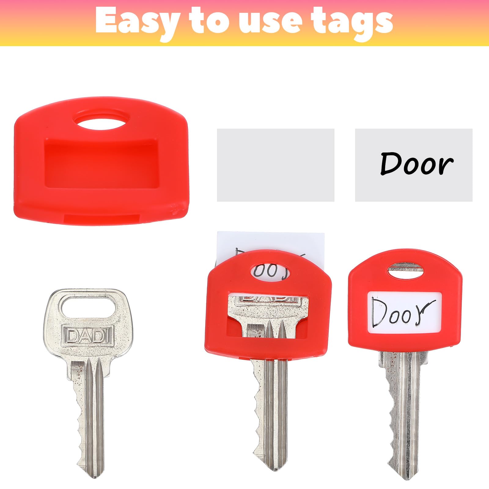 20 Stück Schlüsselmarkierung Set - Bunte Silikon Kappen Rund & Eckig