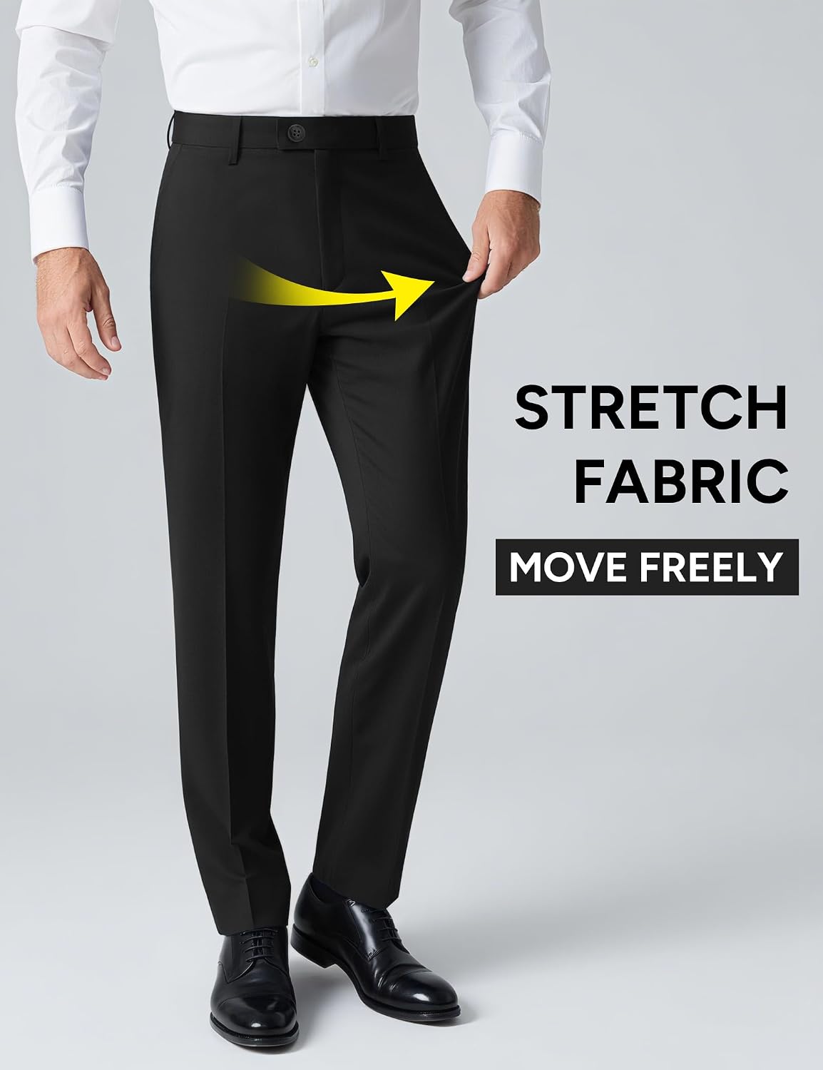 Men's Stretch Slim Fit 6-Piece Suit Set with Blazer, Vest, Pants, Bow Tie, Necktie and Pocket Square