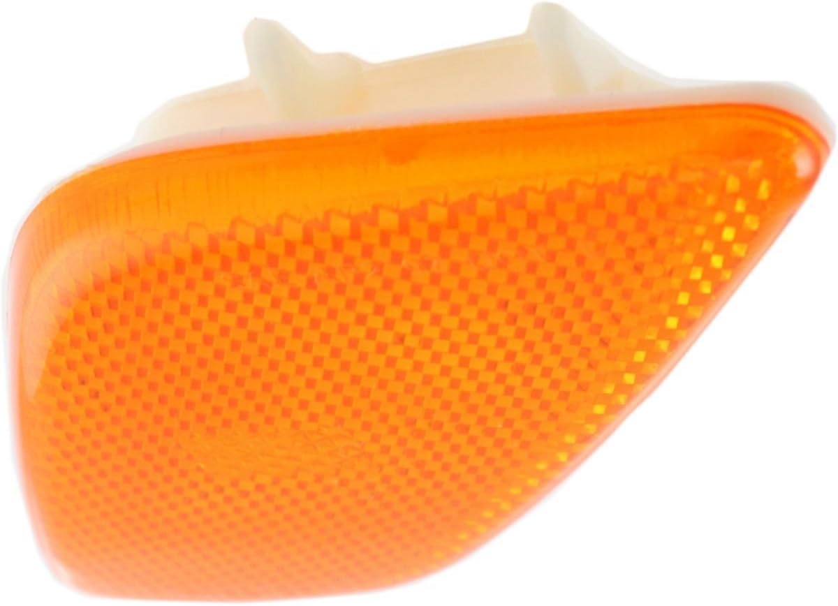 Front Right Passenger & Left Driver Pair Marker Light Lamp Orange Lens Plastic Reflector Assembly Housing Set of 2 Replacement for 1997-2006 Jeep Wrangler CH2550120 CH2551120 55155629AC 55155628AC