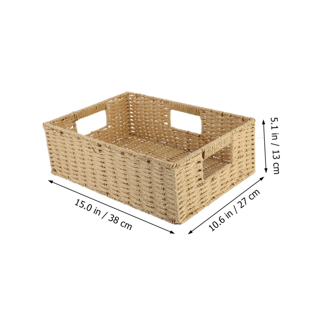 1 Stück Rattan Geflecht Aufbewahrungskorb in Beige für Kleinigkeiten | Handgefertigte Flechtoptik, als Schreibtischkorb Nutzbar, Kompakte Lösung für Haushalt und Büro