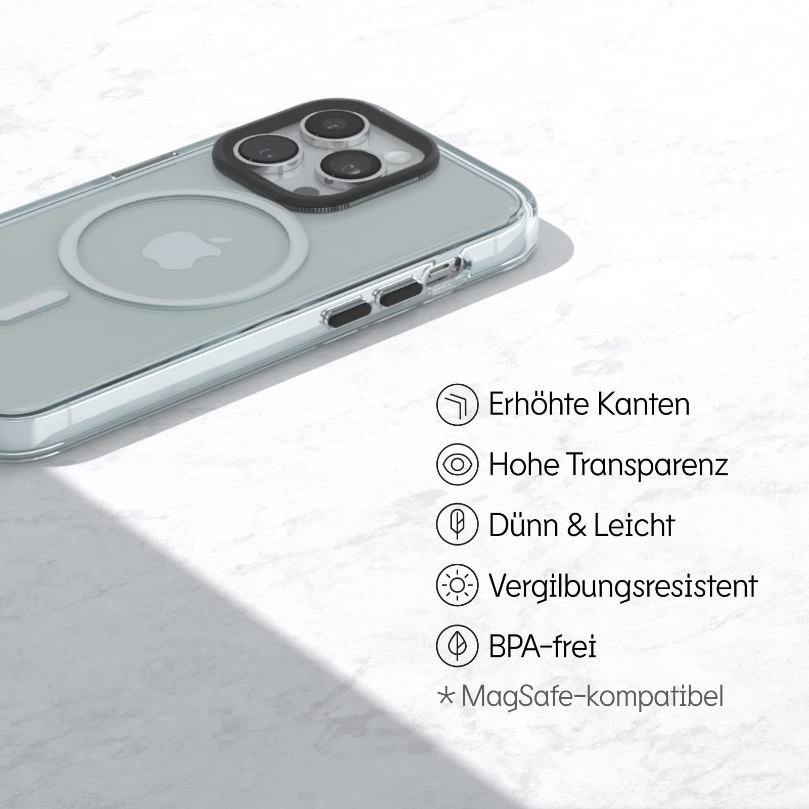 RhinoShield Clear Hülle für MagSafe für iPhone 14 Plus | Starker Magnet, Anti-Vergilbung, transparent, hohe Klarheit, stoßfest, Fallschutz nach Militärstandard