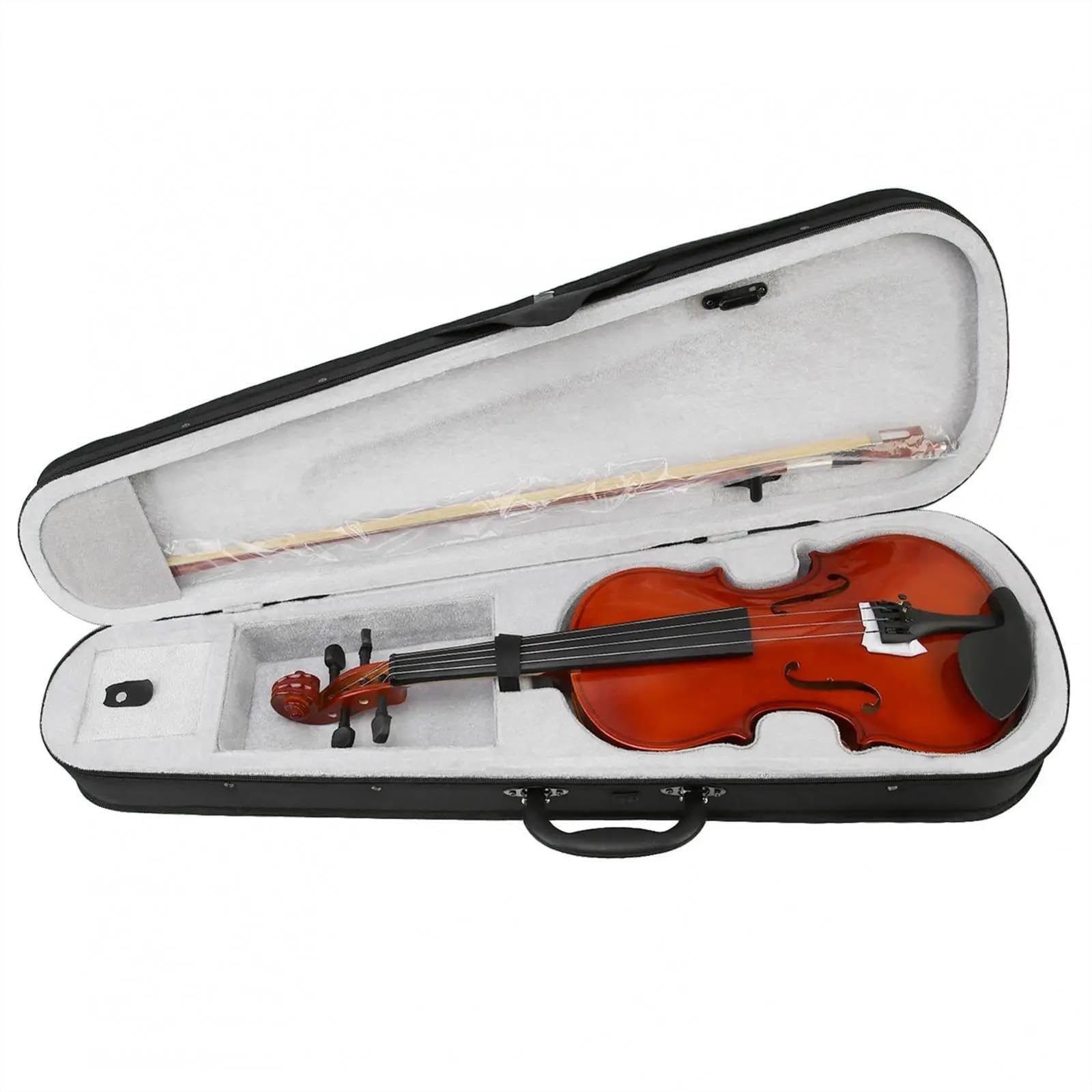 Geige 4/4 3/4 1/2 Akustikvioline Geige Linde Mit Koffer Und Bogen Saiteninstrumente(1-2)