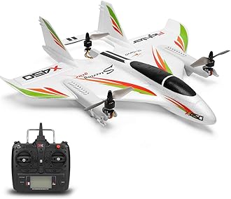 GoolRC WLtoys XK X450 RC Airplane, 2.4G 6CH Glider Fixed Wing Aircraft, 3 Flight Models Brushless Helicopter Vertical Takeoff Landing RTF for Adults