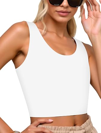 XUJI Seamless Chest Binder Women FTM Transgender Invisible Binder Sport Comfortable Swim Bra Pullover Tank Top