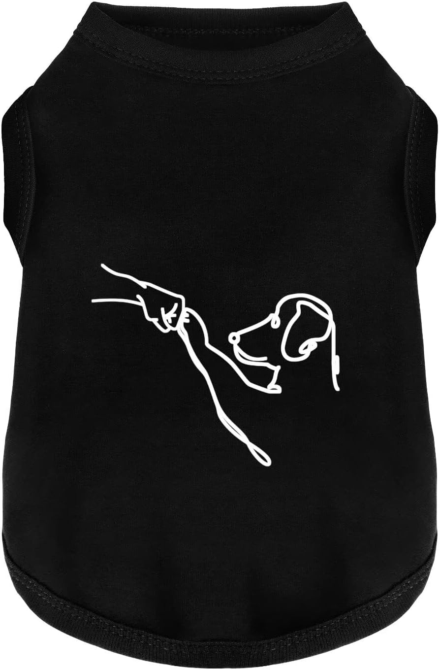 Discover Cozy Cotton Canine Wear: Breathable Soft, and Lightweight Dog Shirt Vest with Eye-Catching Graphics(GOD GOT ME), Keeping Your Furry Friend Warm and Comfy! Black M