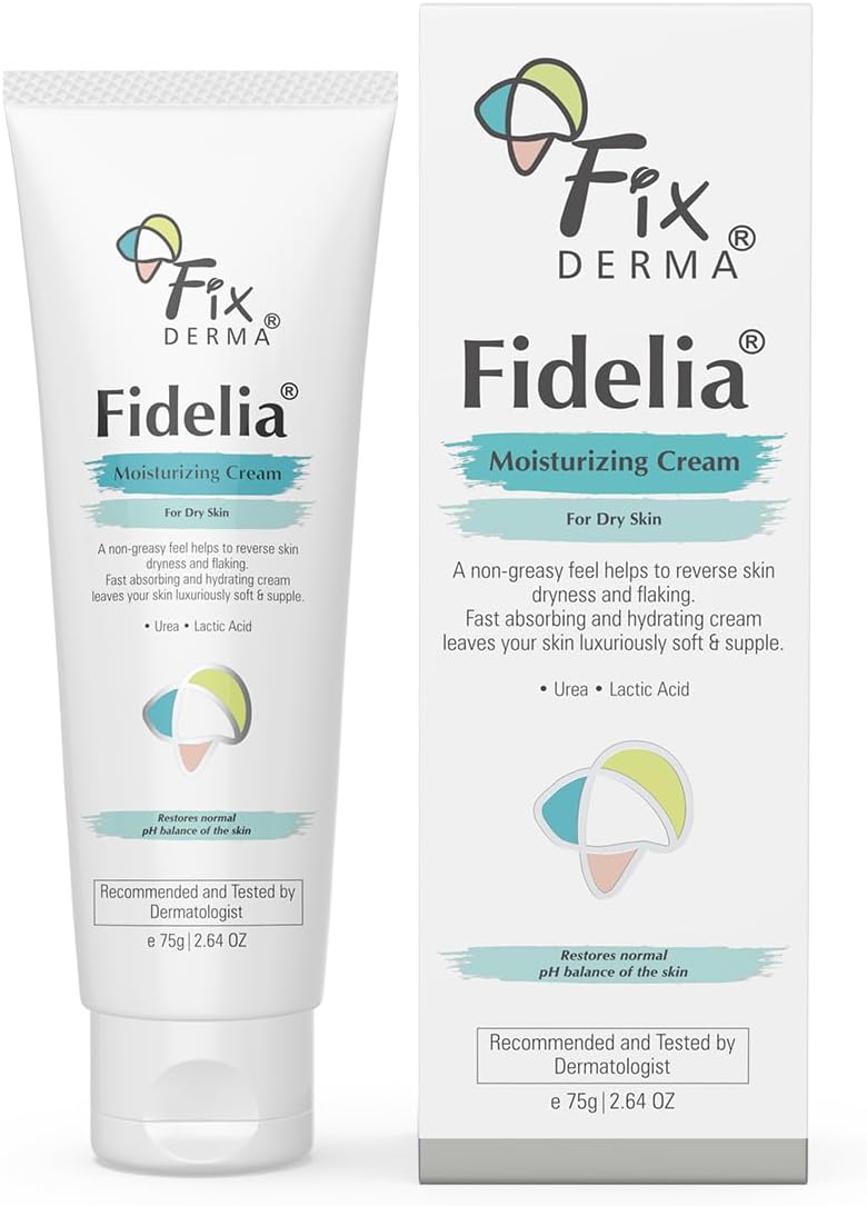 Fidelia Moisturizing cream | Daily Moisturizer for Dry & chapped skin | Provides Hydration and Moisturization, Non-Comedogenic & Non-Greasy formulation - 75 gm