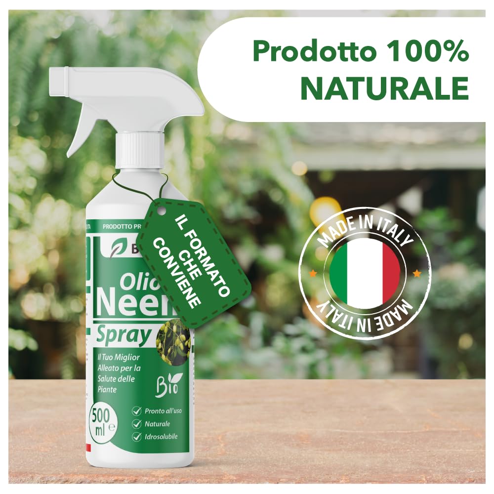 Olio di Neem Concentrato Biologico Insetticida Naturale 500 ml Spray