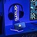 Paladone PlayStation 3-in-1 Headphone Stand and Tech Charging Station with Console Controller Cradle and 2 USB-C Ports, RGB Colour Changing Light Panel, Officially Licensed Gift for Gamers